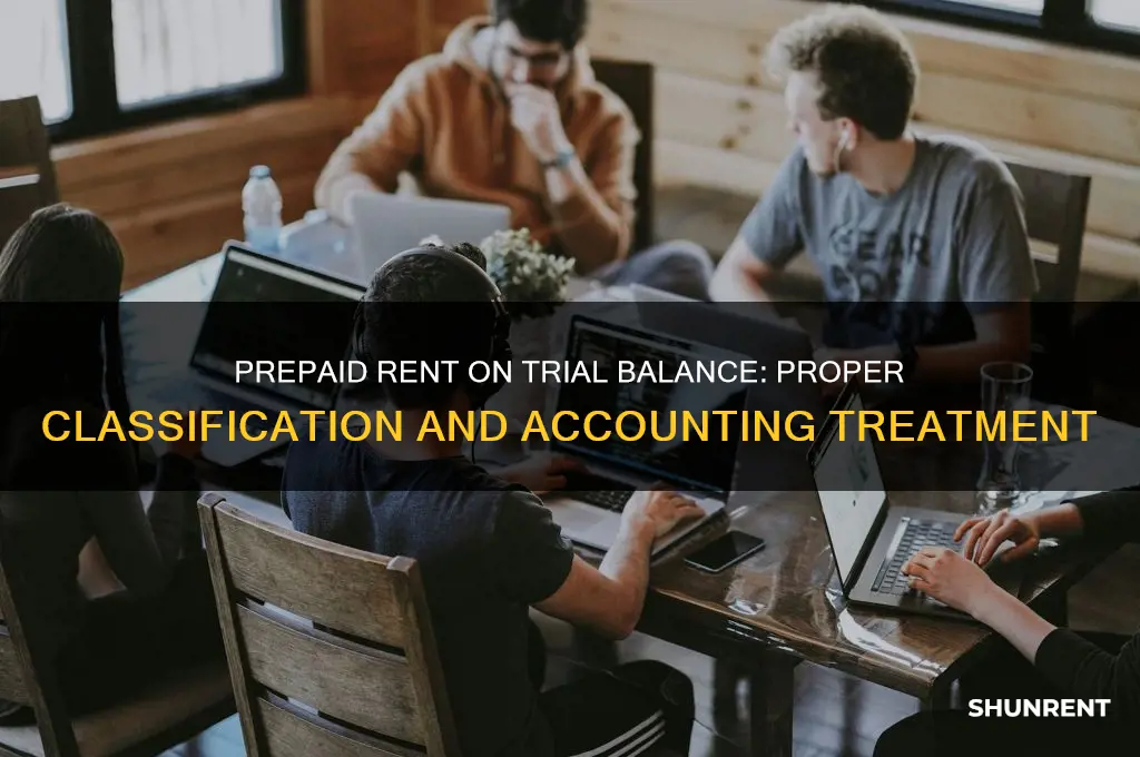where does prepaid rent go on a trial balance