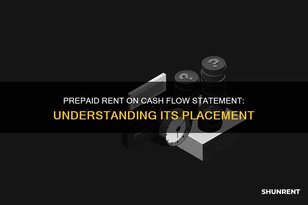 where does prepaid rent go on cash flow statement