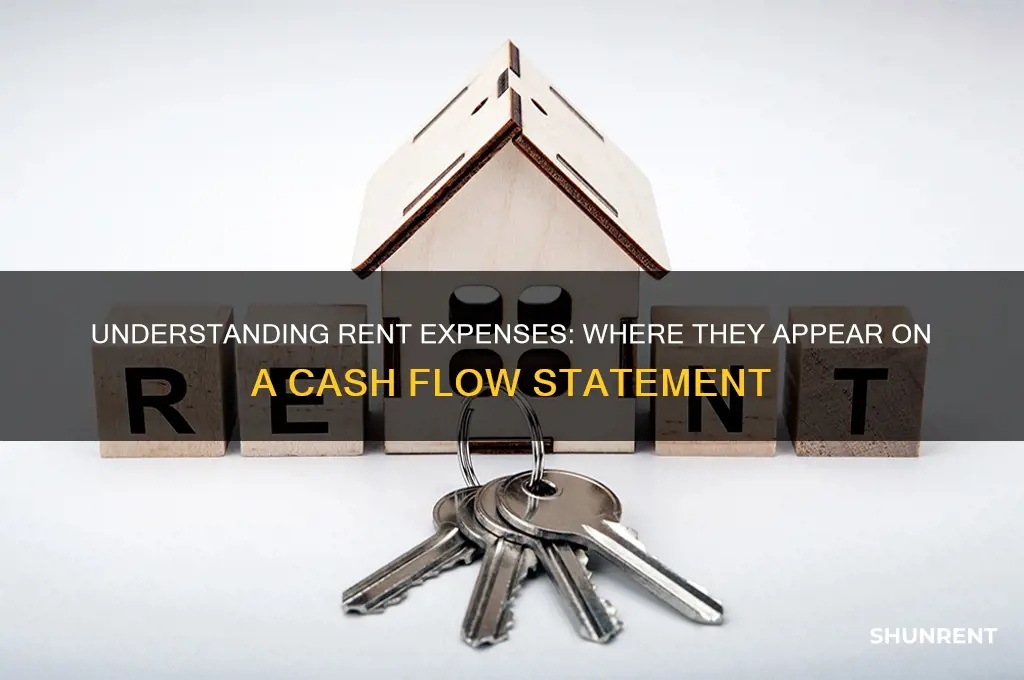 where does rent appear on a cash flow statement