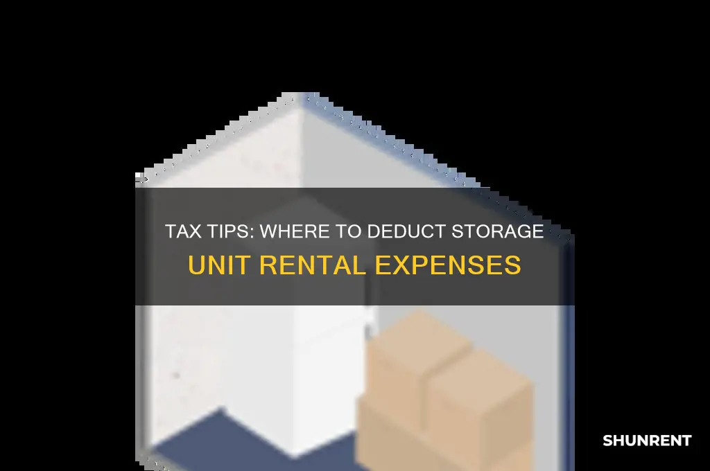 where does renting a storage unit go on taxes
