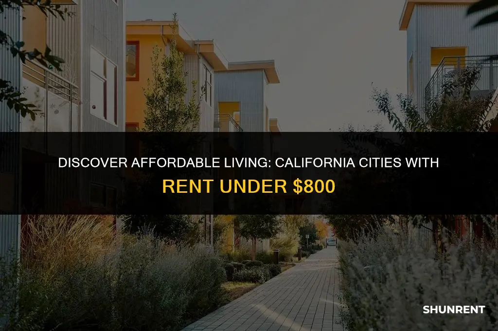 where in ca is rent under 800