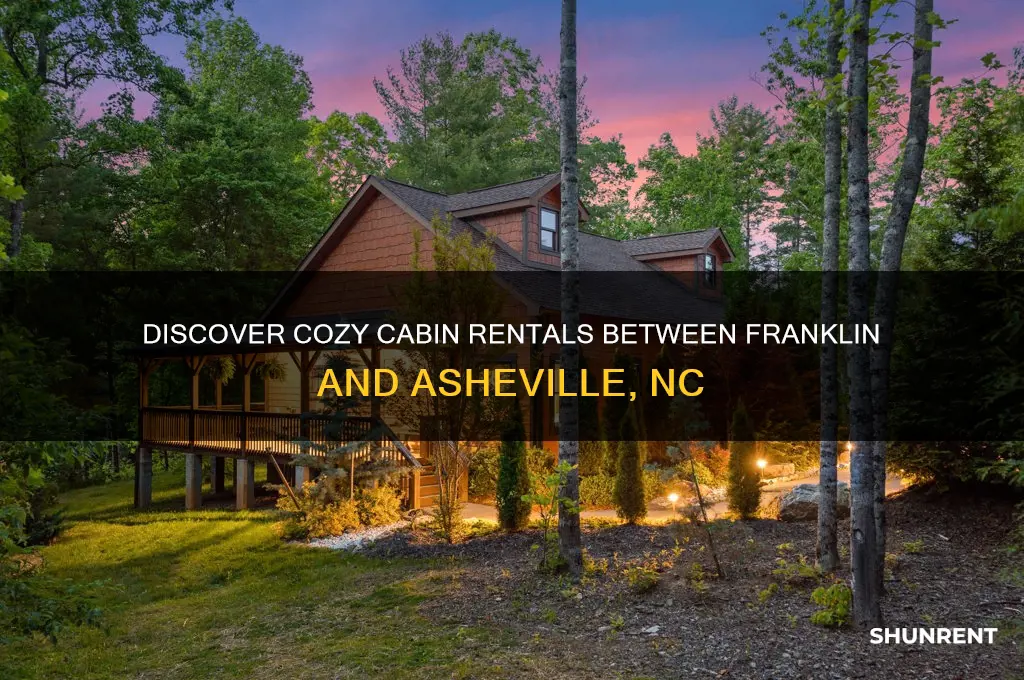 where is a cabin for rent between franklin an ashville