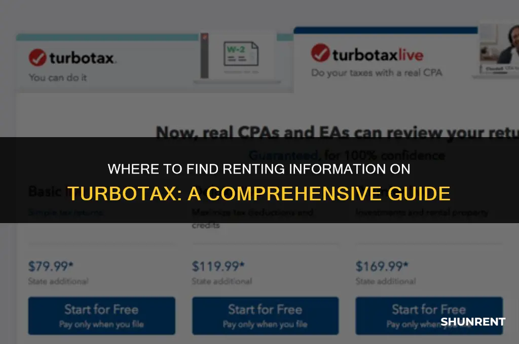 where is renting info on turbo tax