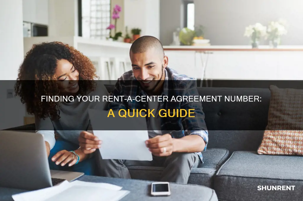 where is the agreement number on your rent a center
