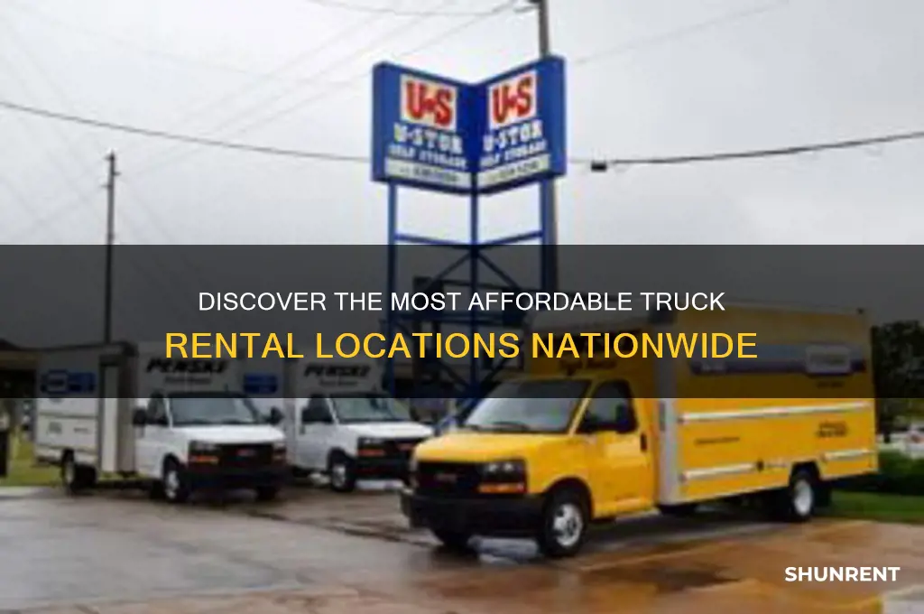 where is the cheapest place to rent a truck
