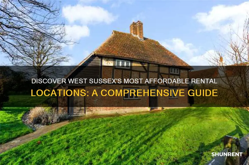 where is the cheapest place to rent in west sussex