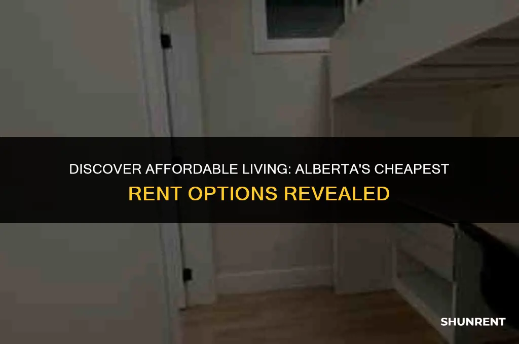 where is the cheapest rent in alberta