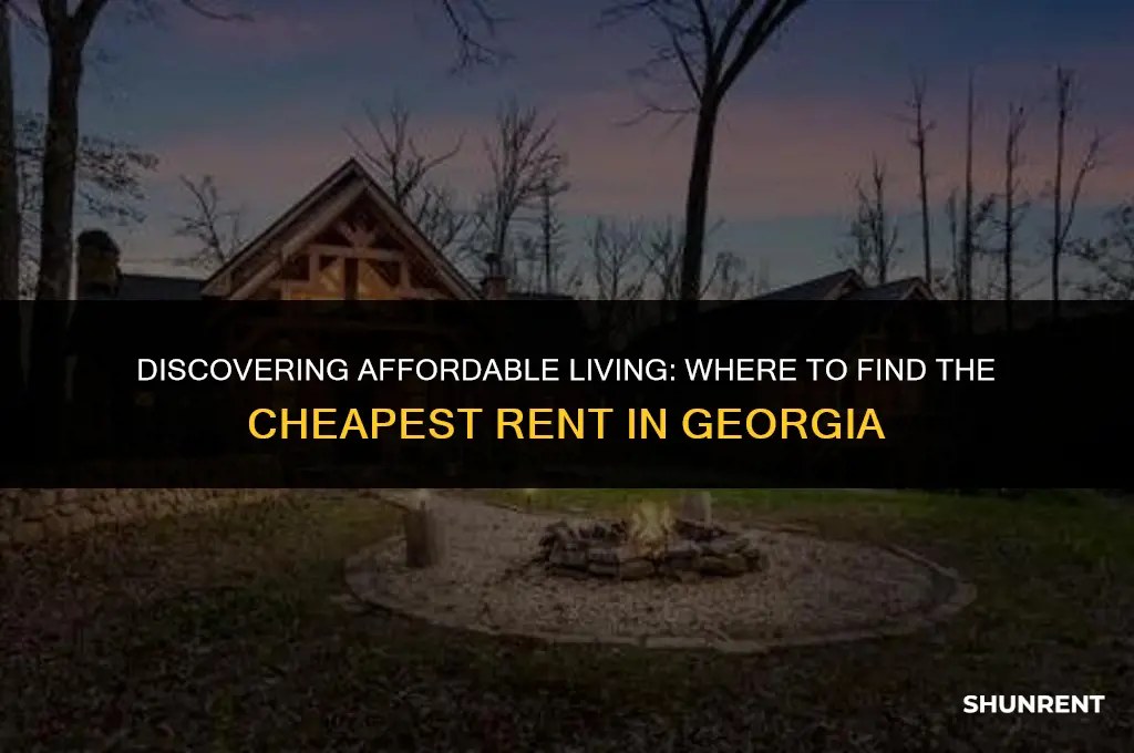 where is the cheapest rent in georgia