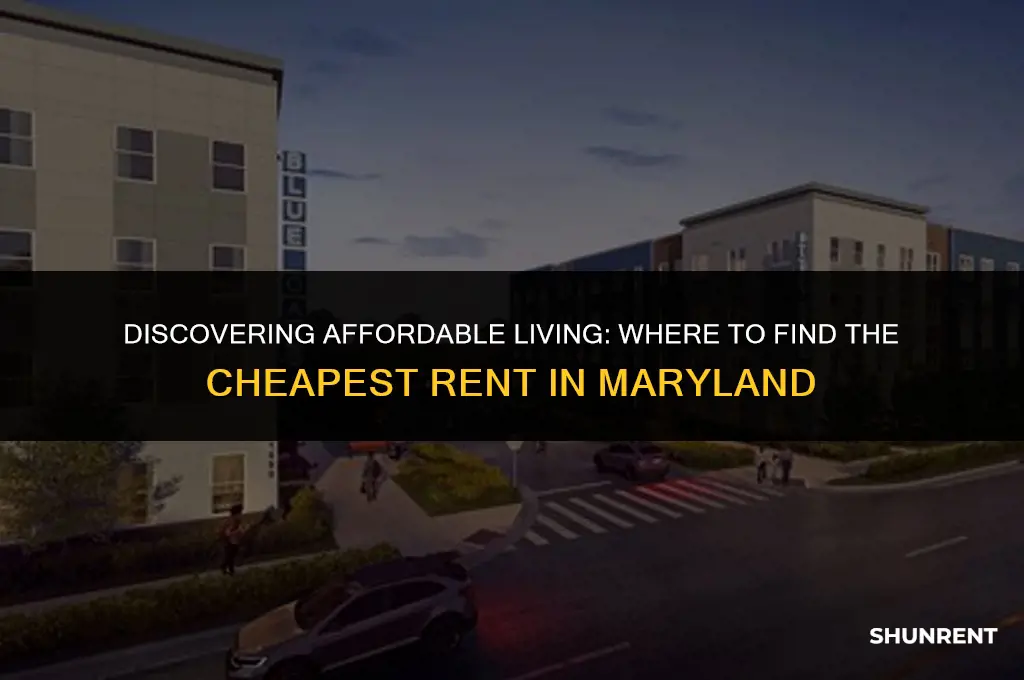 where is the cheapest rent in maryland