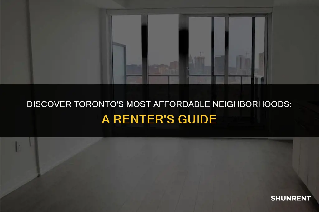 where is the cheapest rent in toronto