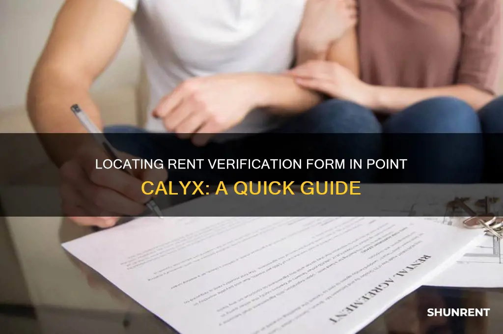 where is the verification of rent form in point calyx
