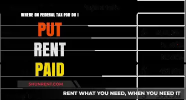 Where to Report Rent Paid on Your Federal Tax Return