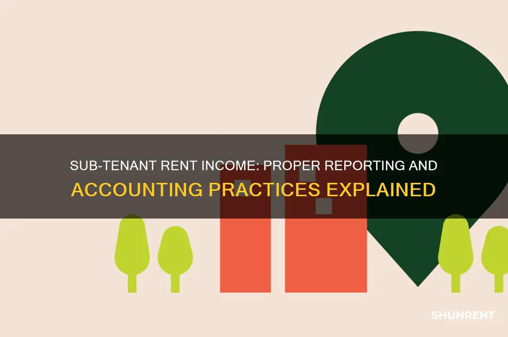 where rent received from sub-tenant is shown