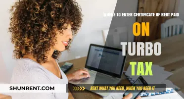 TurboTax Rent Certificate Entry: Where to Input Paid Rent
