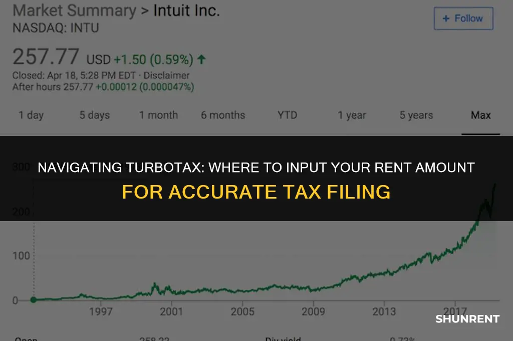 where to enter rent amount on turbotax