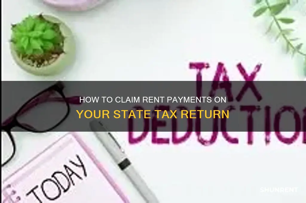 where to enter rent paid on state tax return