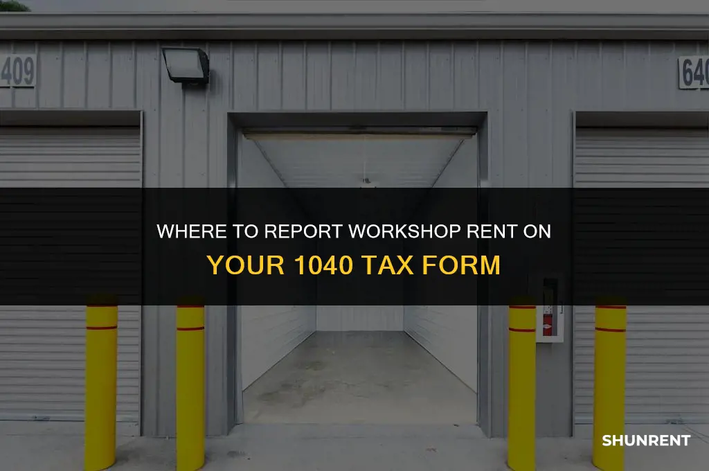 where to file workshop rent on 1040