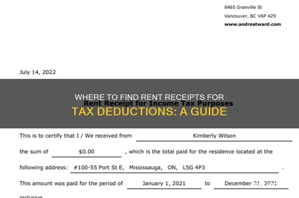 where to find a rent paper for taxes