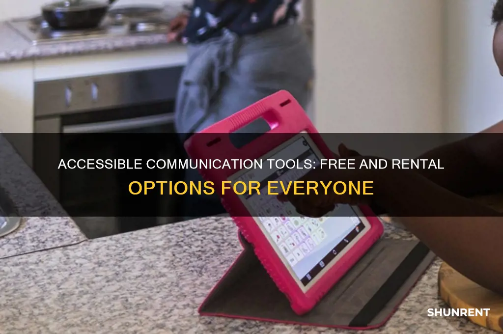 where to find adapted communication devices for free or rent
