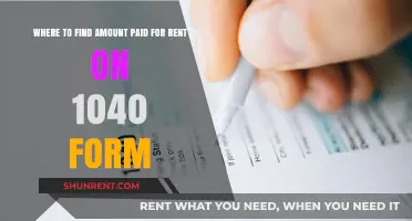 Locating Rent Payments on Your 1040 Tax Form: A Quick Guide