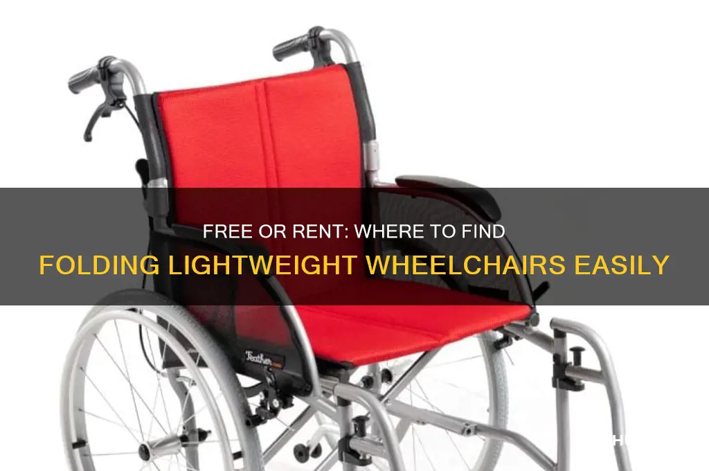 where to find folding lightweight wheelchair for free or rent