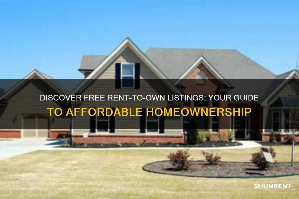 where to find free rent to own listings