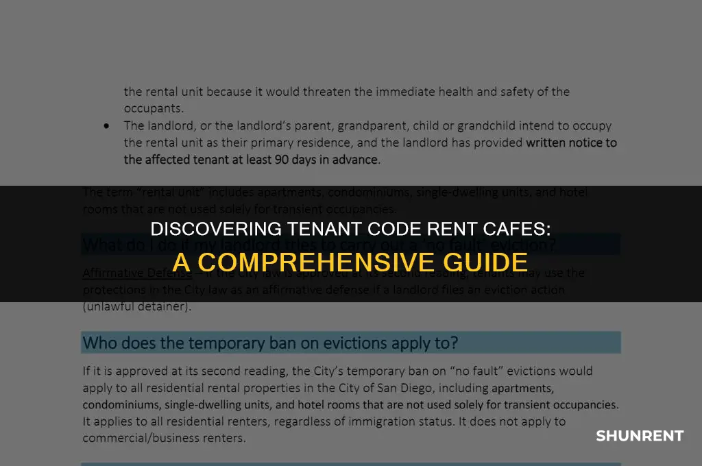 where to find tenant code rent cafe