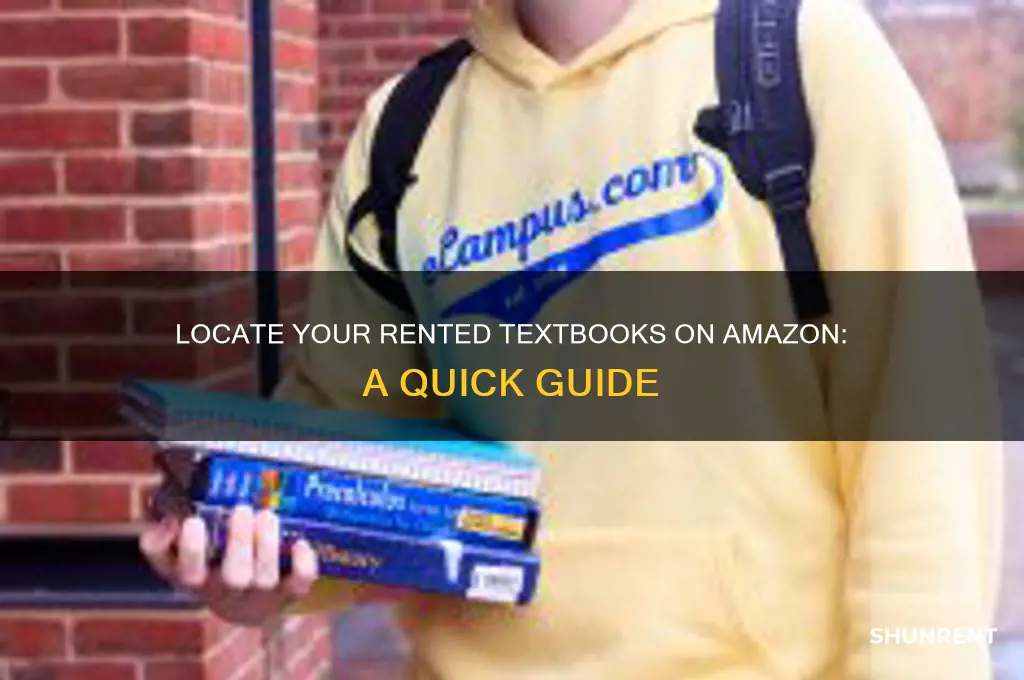 where to find your rented textbooks on amzong