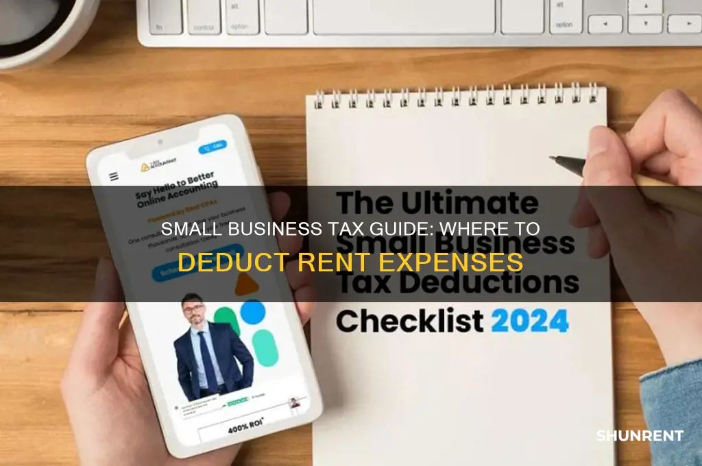 where to input rent on small business tax