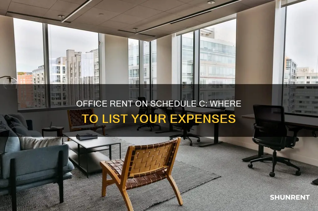where to list office rent on schedule c