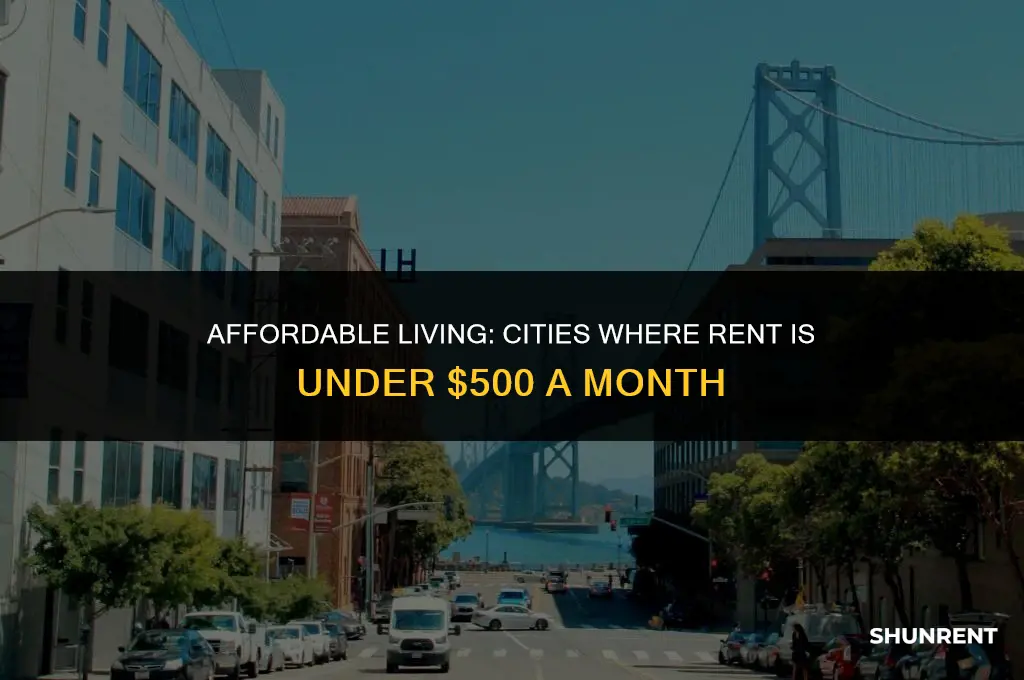 where to live under 500 month rent