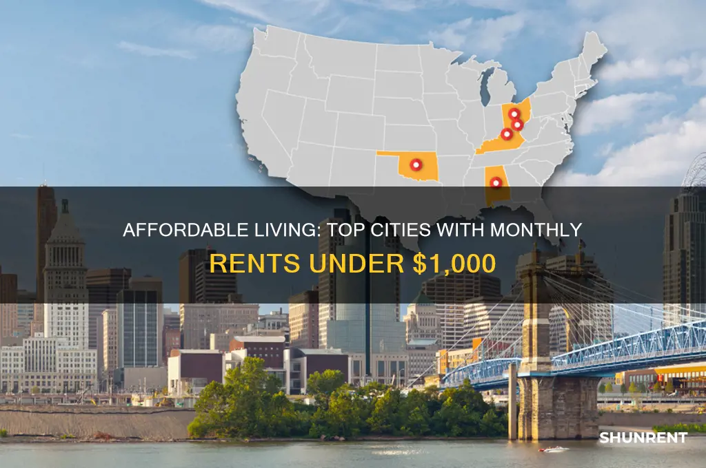 where to move for less than 1000 a month rent