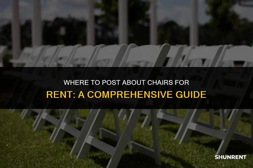 where to post about chairs for rent