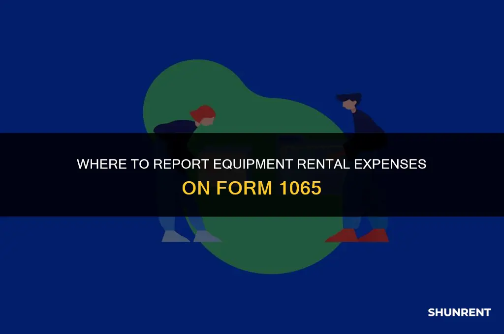 where to put equimpent rent on 1065