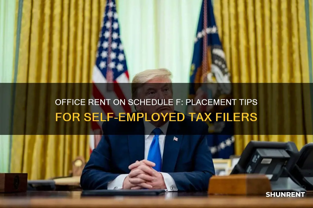 where to put office rent on schedule f
