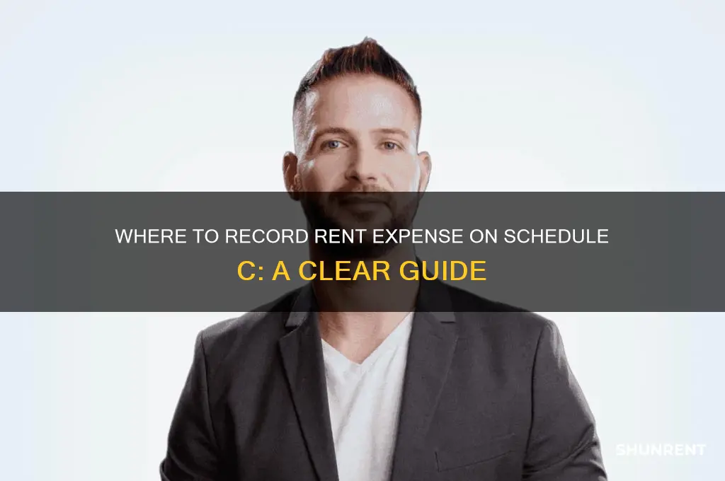 where to put rent expense on schedule c