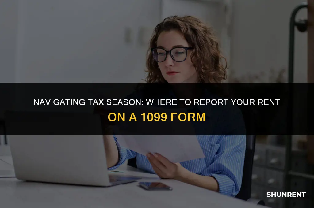 where to put rent on a 1099