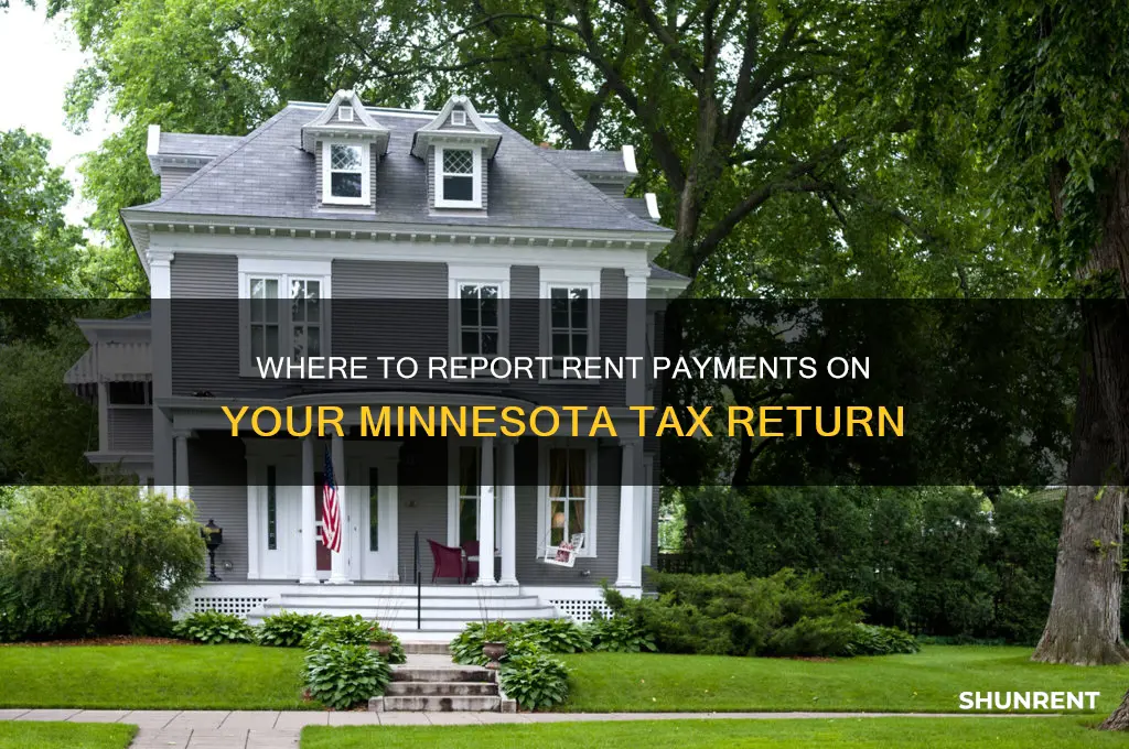 where to put rent on tax return mn
