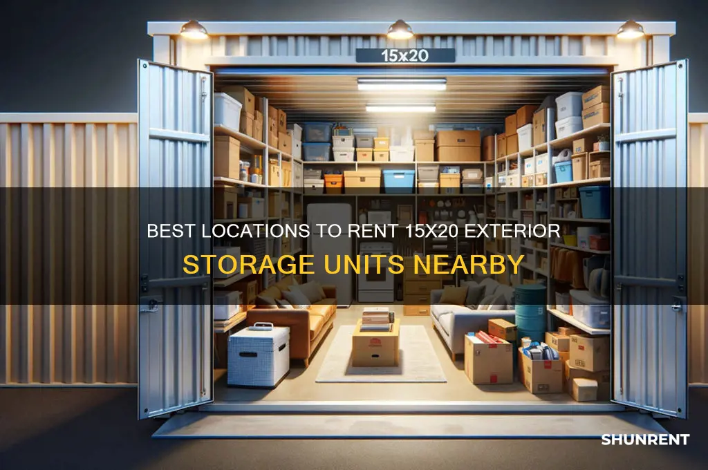 where to rent 15 x 20 exterior storage