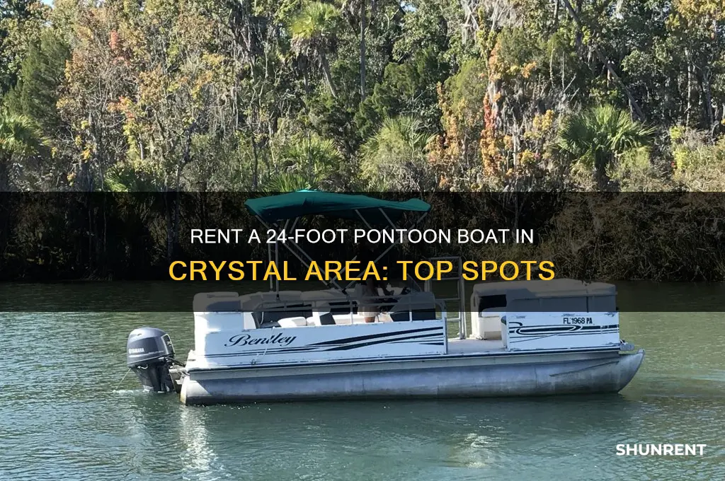 where to rent 24 ft pontoon boat in crystal area