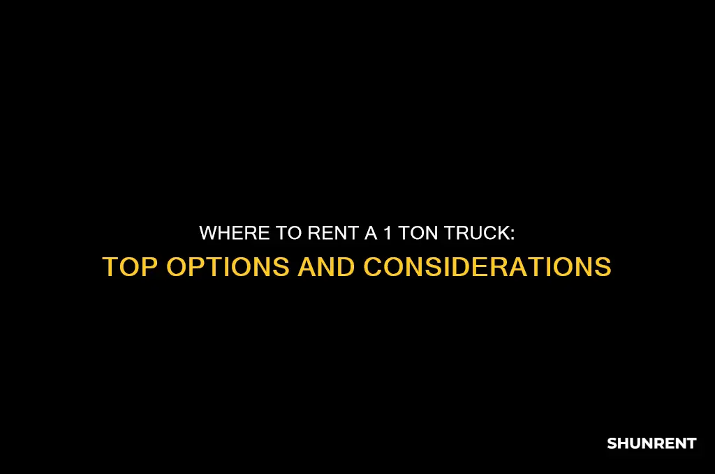 where to rent a 1 ton truck