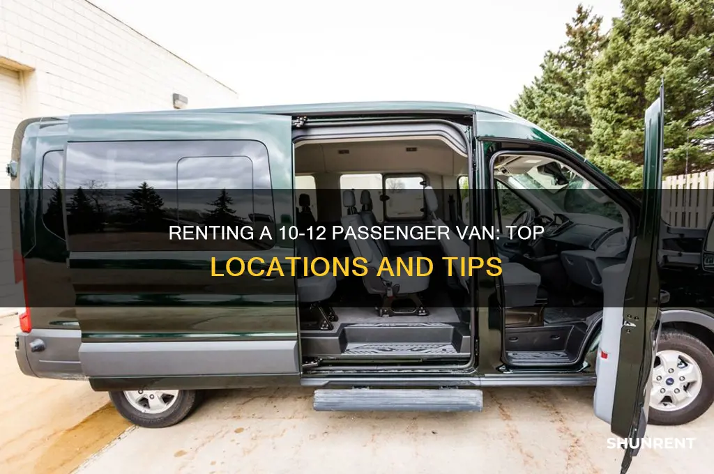 where to rent a 10 12 passenger van
