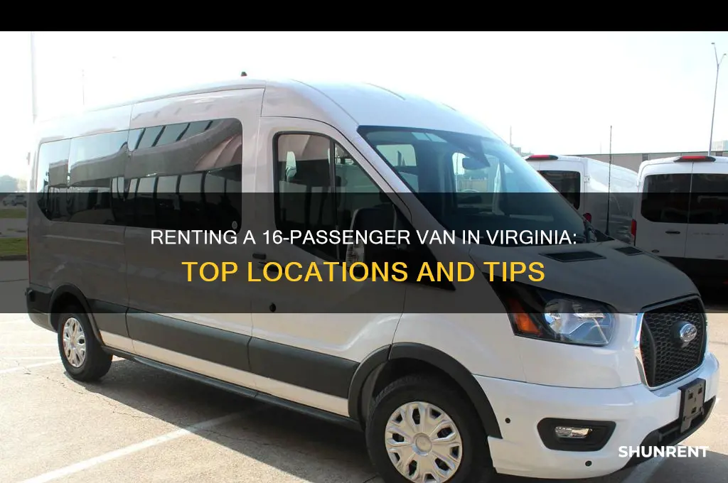 where to rent a 16 person passager van in virginia
