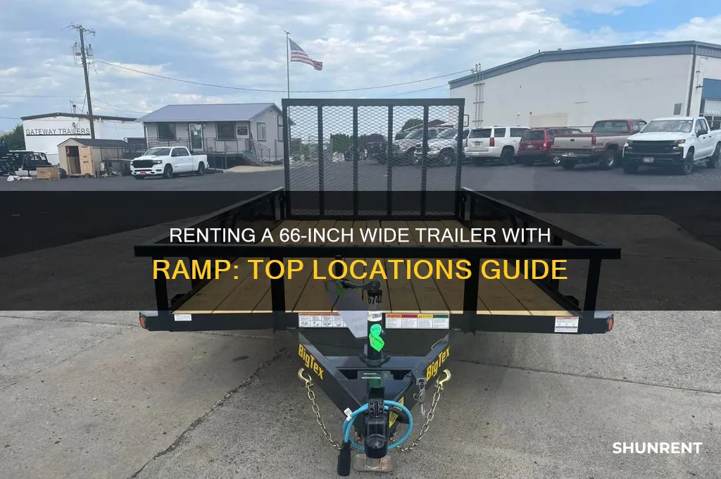 where to rent a 66 inch wide trailer with ramp