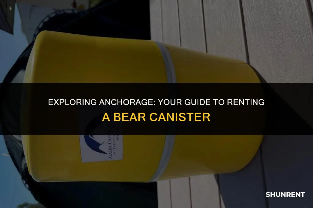 where to rent a bear canister anchorage