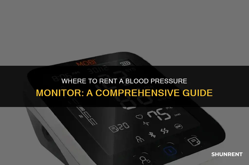 where to rent a blood pressure monitor