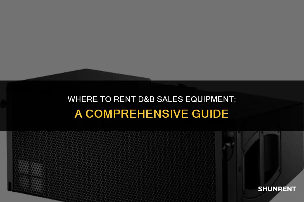 where to rent a d & b sales