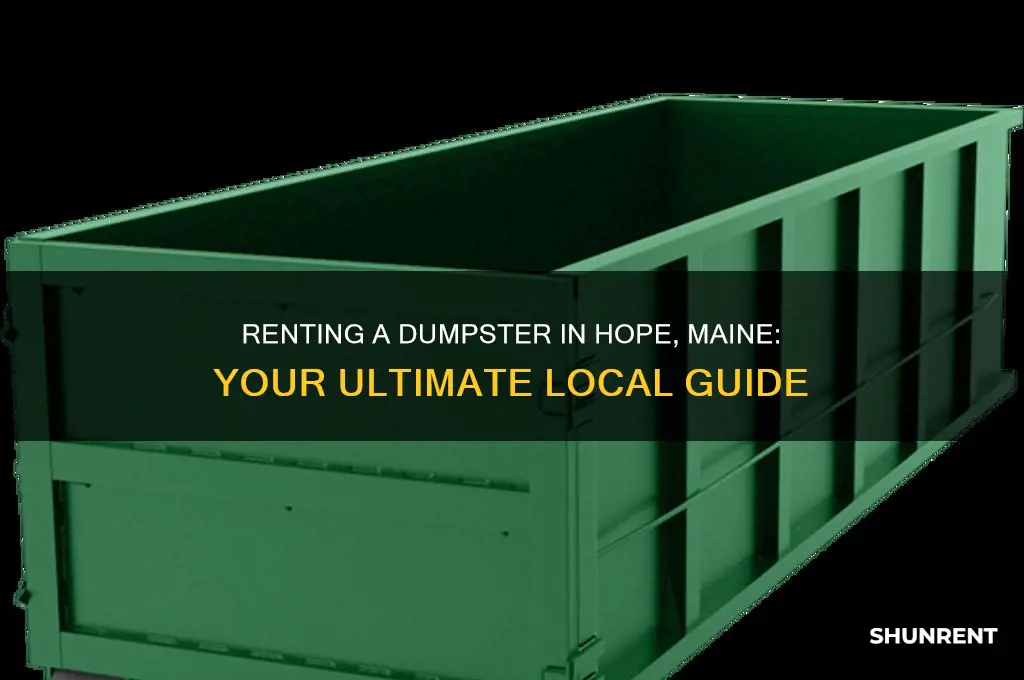 where to rent a dumpster in hope maine