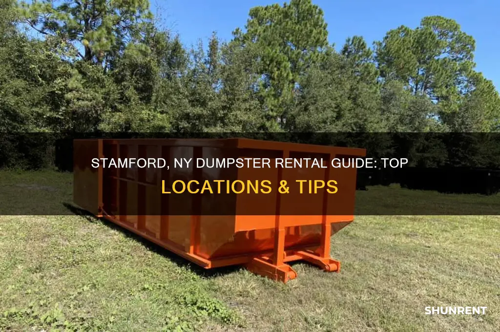 where to rent a dumpster in stamford ny