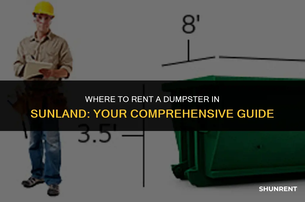 where to rent a dumpster in sunland